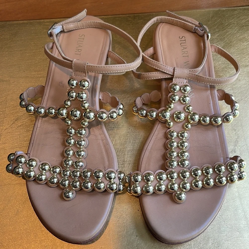 Stuart Weitzman Tini T-Strap Sandals - Picture 2 of 15
